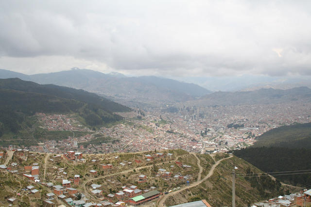Widok na miasto z El Alto