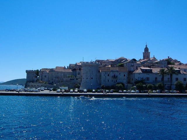 Korcula widziana z promu