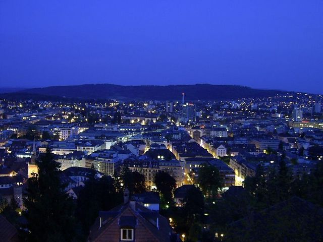 Biel/Bienne by evening