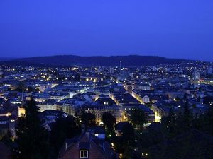Biel/Bienne by evening