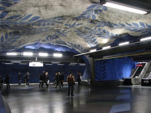 niebieska linia metra w Sztokholmie - stacja T-Centralen