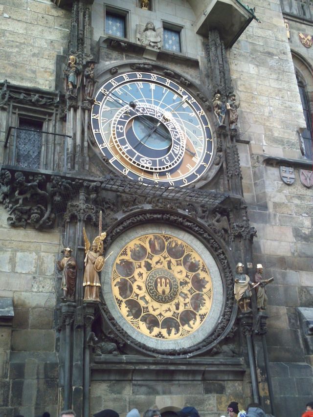 Praga - rynek stary ratuszowy zegar