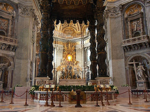 Ołtarz Berniniego w Bazylice Św. Piotra