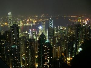 Jeszcze jedna panorama Hong Kongu.