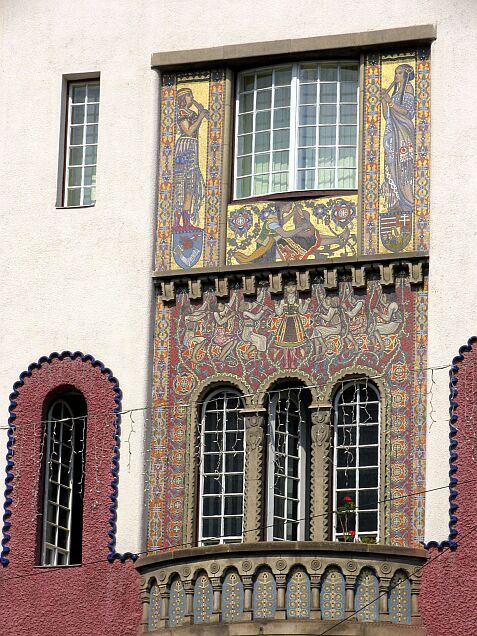 Tirgu Mures Palac Kultury balkon i mozaiki