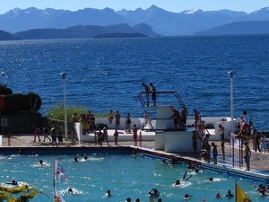 Na basenie, Bariloche, Argentyna