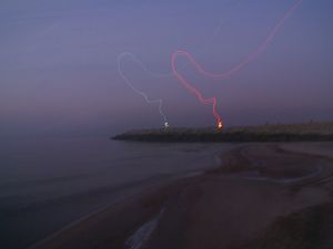 Ustka,wejście do portu.