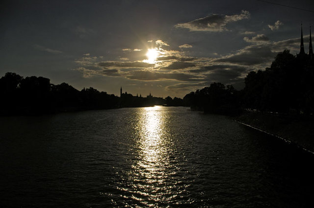 Zachód słońca,Wrocław