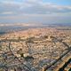 Paryż widok z wieży Eiffla w stronę kościoła Inwalidów