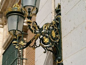 Aranjuez pałac królewski lampa zewnętrzna