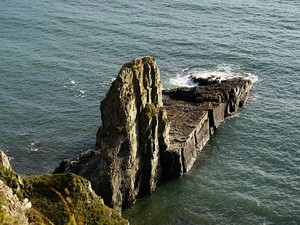 Whitesands klifowe skały nad morzem