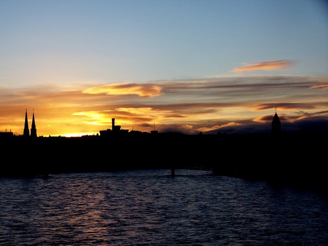 wschód na zamkiem w Inverness