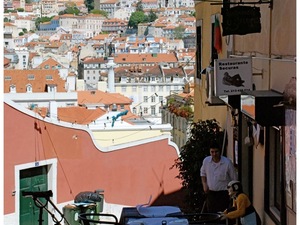 Lizbona , widok z Bairro Alto - Górne Miasto