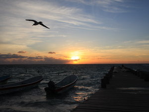 wschód słońca w Puerto Morelos