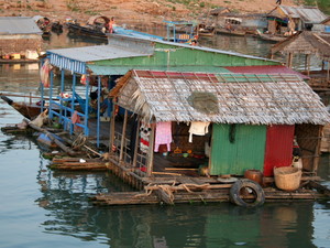 Pływające domy na Mekkongu