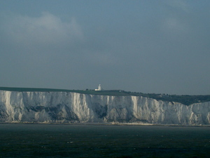 Widok z promu na Dover