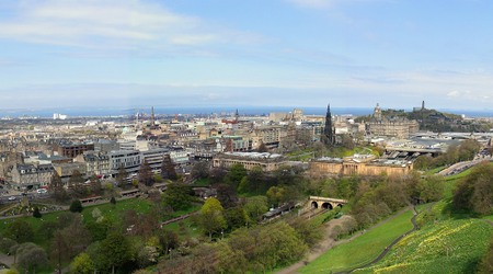 Edynburg panorama miasta z zamku