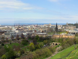 Edynburg panorama miasta z zamku