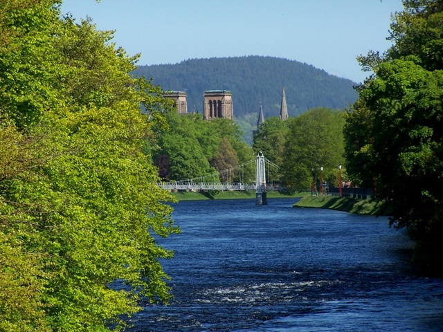widok z parku w Inverness