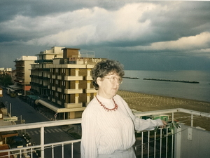 Na balkonie w hotelu w Rimini