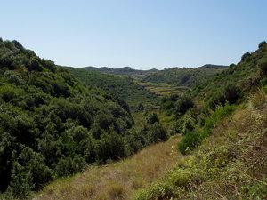 Miękkie łąki, po lewej zbocza wygasłych wulkanów