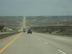 Droga I-80 w wietrznym Wyoming