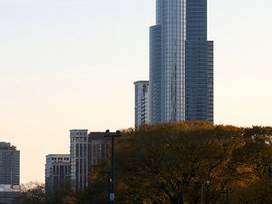 Nowy wieżowiec niedaleko McCormick Place