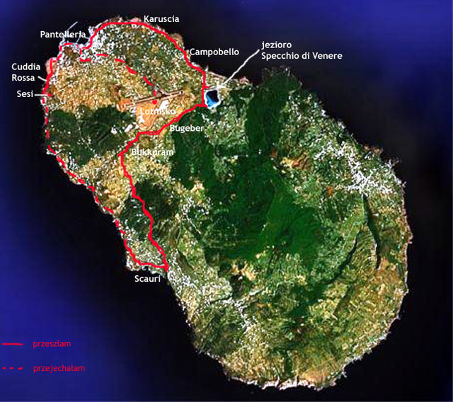 Pantelleria i trasa mojej wędrówki