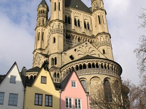Kolonia Gross St. Martin nad Fischmarktem wieża i prezbiterium