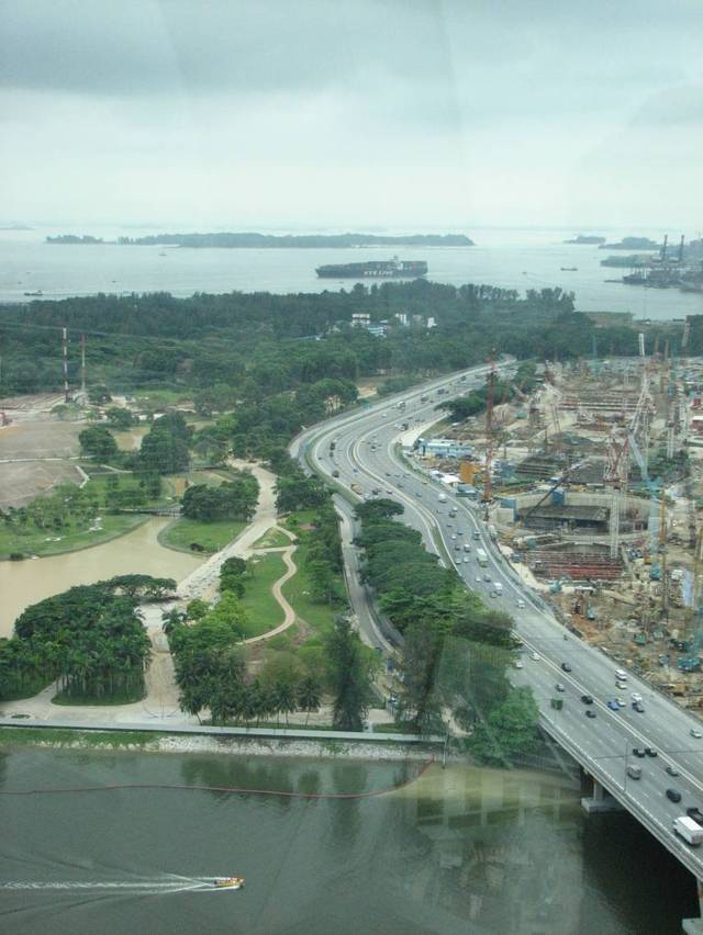 Widok z Singapore Eye na miasto