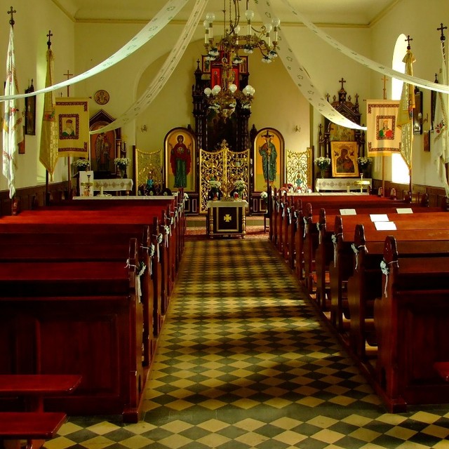 Wnętrze cerkwi grekokatolickiej