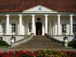 Wejście do pałacu w Lubaszu