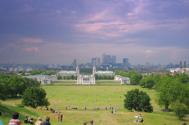 londyn z parku w greenwich
