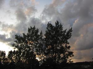 Idzie burza, widok z balkonu