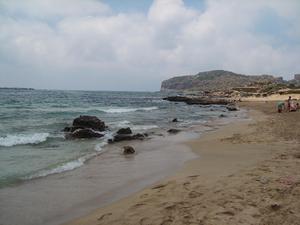Falasarna - plaża z widokiem na przylądek Koutri