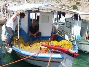 Wyspa Gramvousa - rozmowa z rybakiem