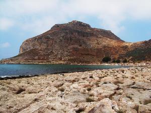 Wyspa Gramvousa - na szczycie wenecka twierdza obronna