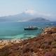 Wyspa Gramvousa - w tle zatoka Balos i nasz statek Balos Expres