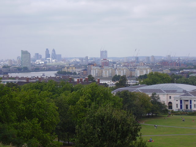 Widok na " Ogórka  " z Greenwich