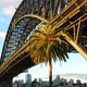 Sydney, harbor bridge  o zachodzie slonca