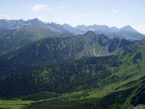 panorama Tatr - widok z Giewontu