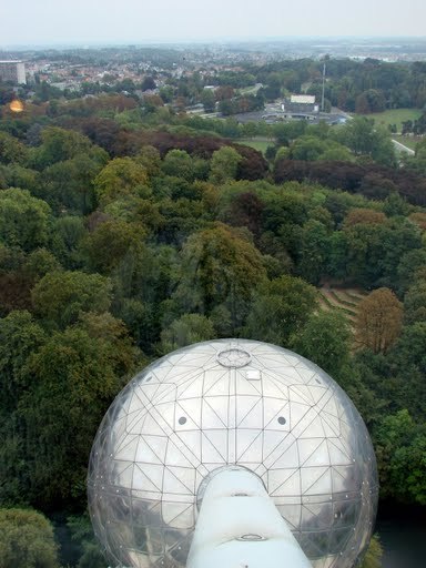 Widok z Atomium 