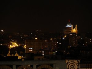 Panorama Brukseli nocą. 