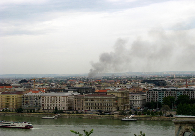 pożar w Budapeszcie