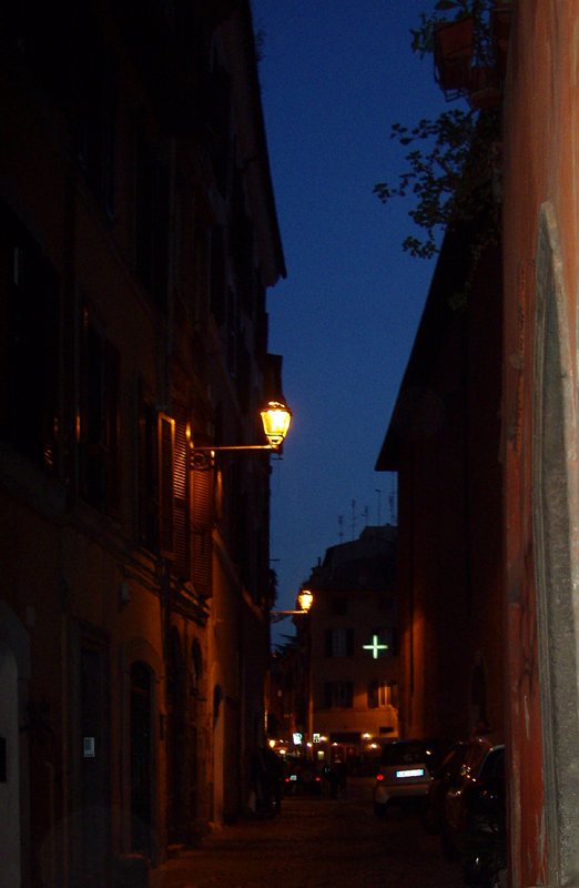 Rzym, wieczór na Trastevere