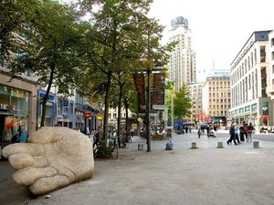 antwerpen - Meierstraat i ręka - symbol miasta