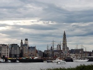antwerpen - widok na port i katedrę