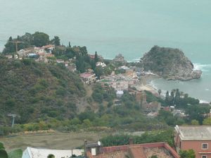 Taormina - panorama 5, widok od strony teatru greckiego