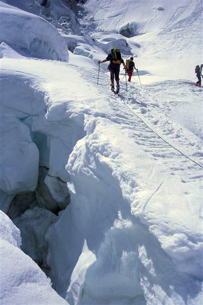 5a  chamonix  francja  mt  blanc mostki lodowe