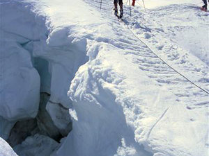 5a  chamonix  francja  mt  blanc mostki lodowe